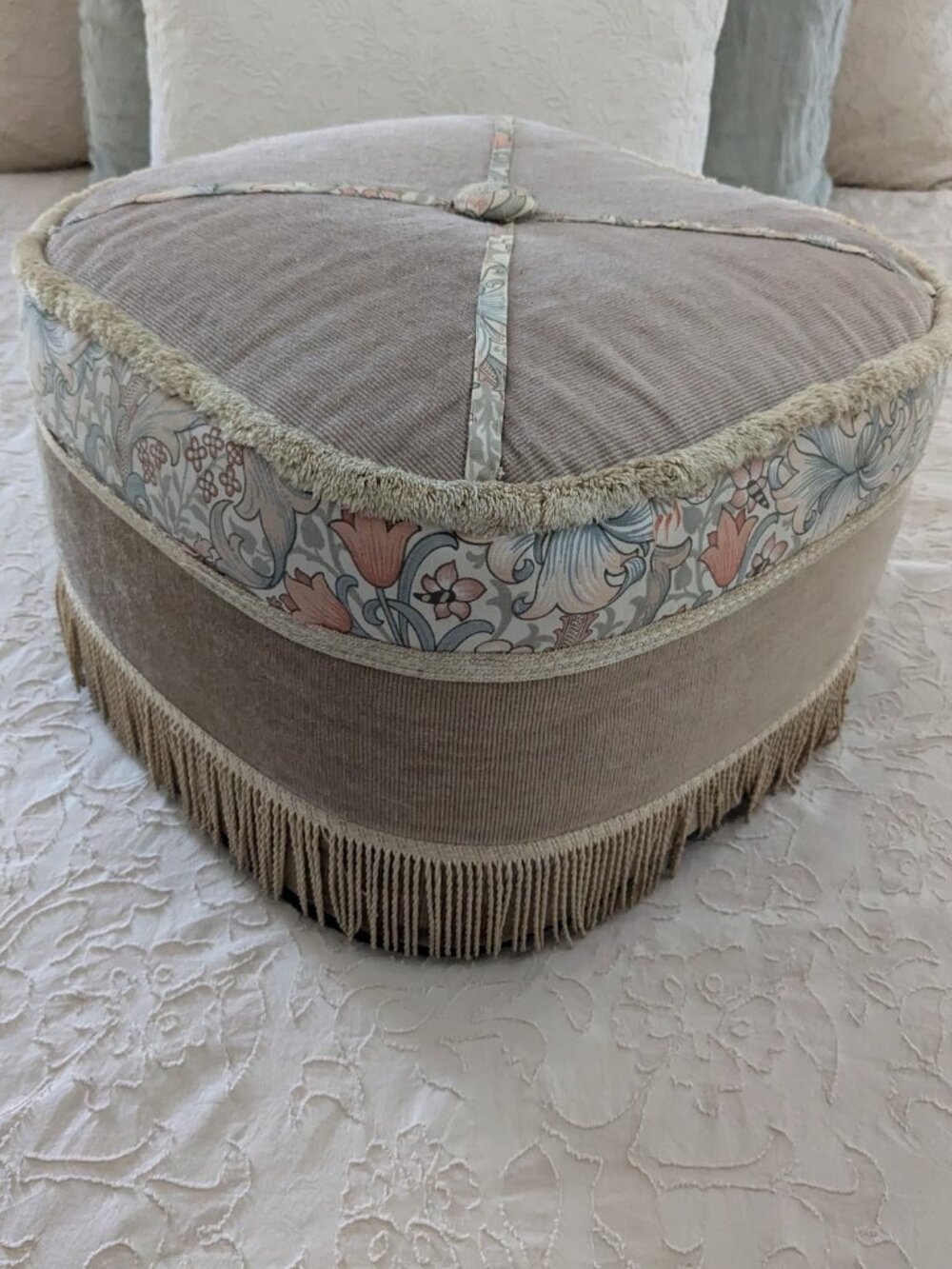 Vintage William Morris Foot Stool Pouffe